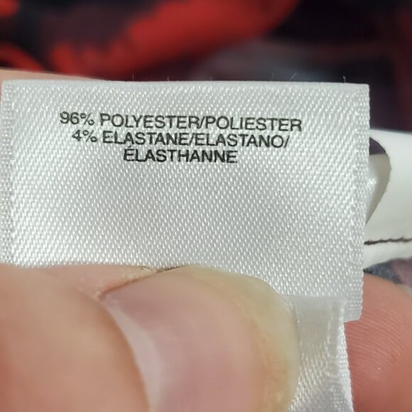 Anne Klein Womens Artsy Abstract Dark Floral Stretch Wrap Dress Size 10 Career - Picture 7 of 12